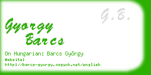 gyorgy barcs business card